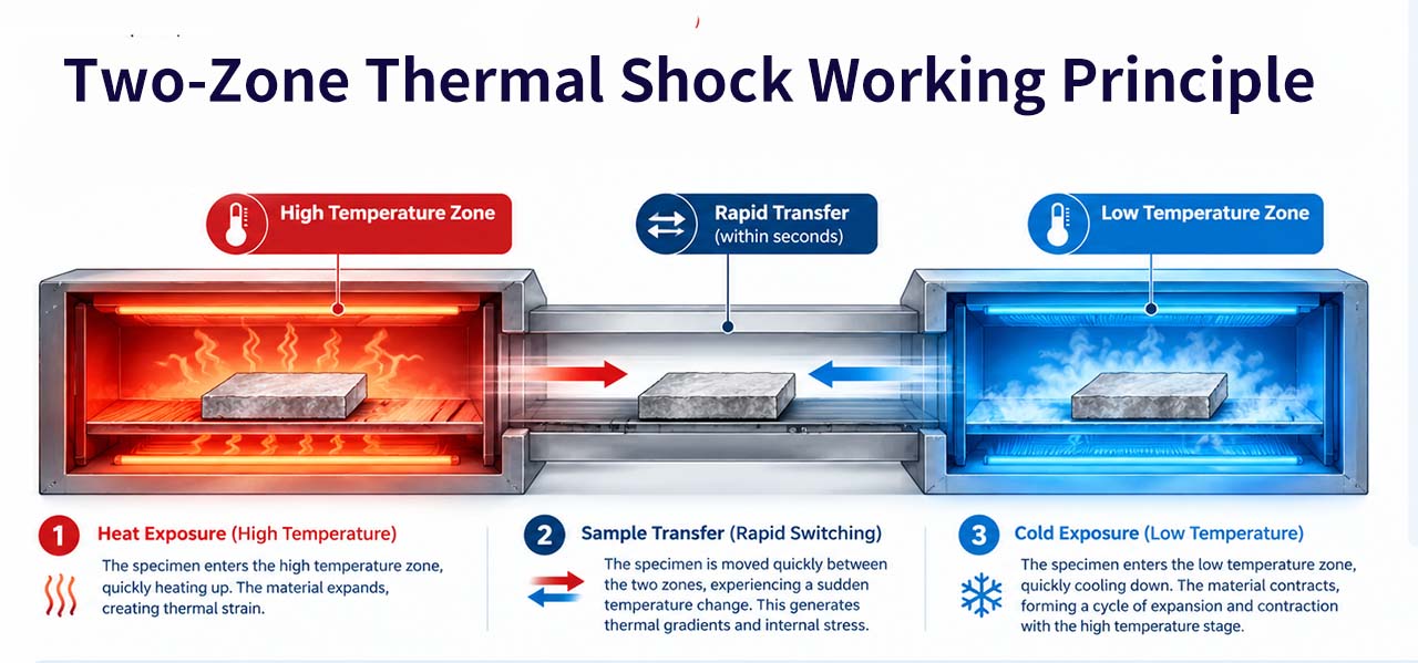 Two-Zone Thermal Shock Working Principle Two-Zone Thermal Shock Working Principle